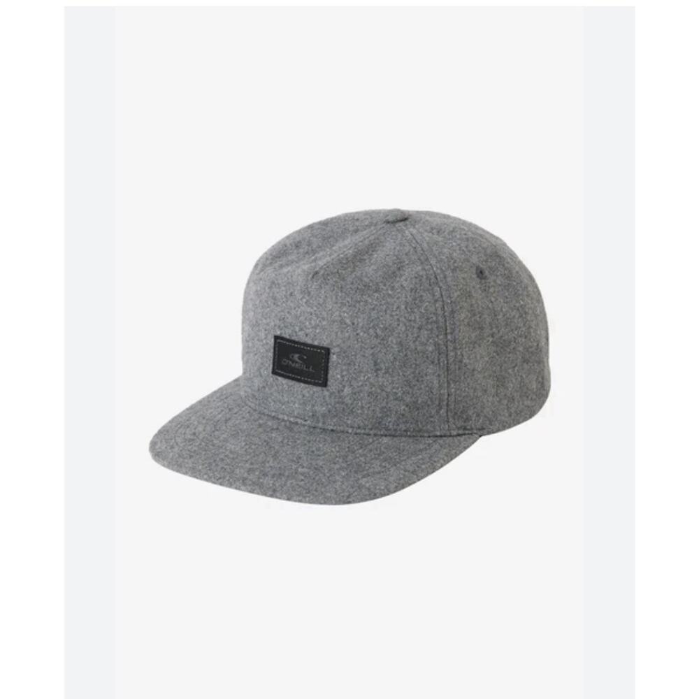 O'Neill Men's "No Problem" Snapback Hat in grey Wool Blend SnapBack